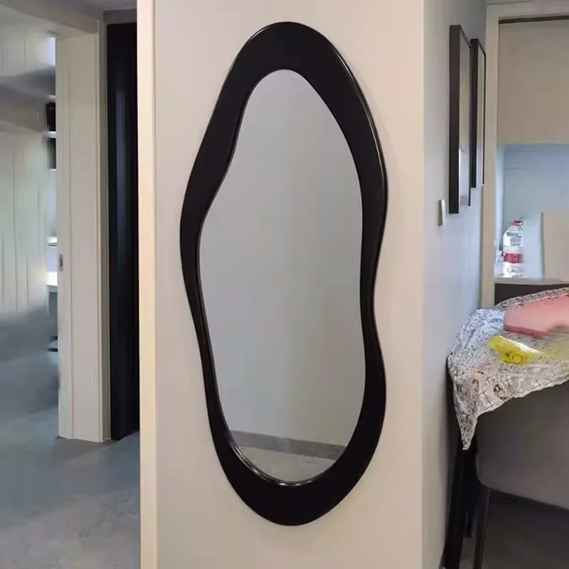 Special-shaped full-body floor-to-ceiling mirror French light luxury wall-mounted wall home bedroom Internet celebrity ins irreg