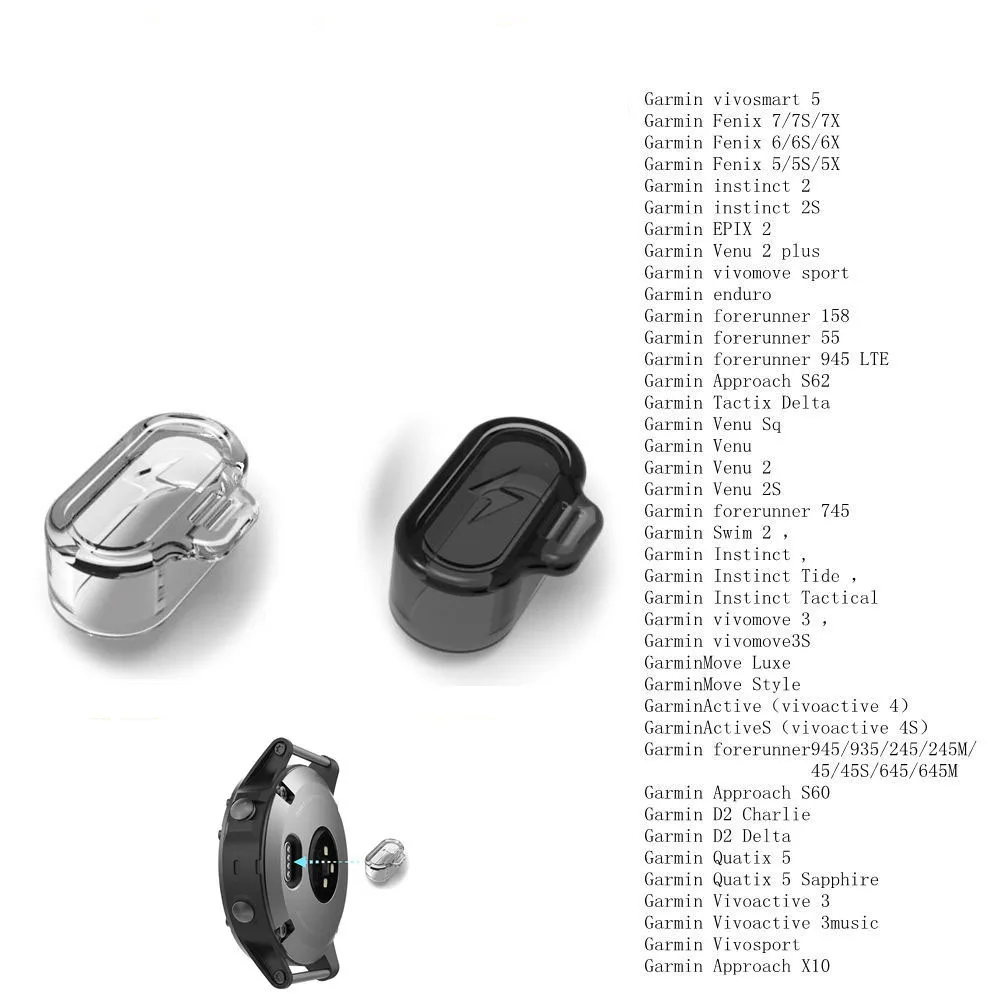 Dustproof Plug Charging Port Protector Cap For Garmin Fenix 8 7 7S 7X 6 6X 5 5S 5X Forerunner 570 970 965 955 265 255 instinct E