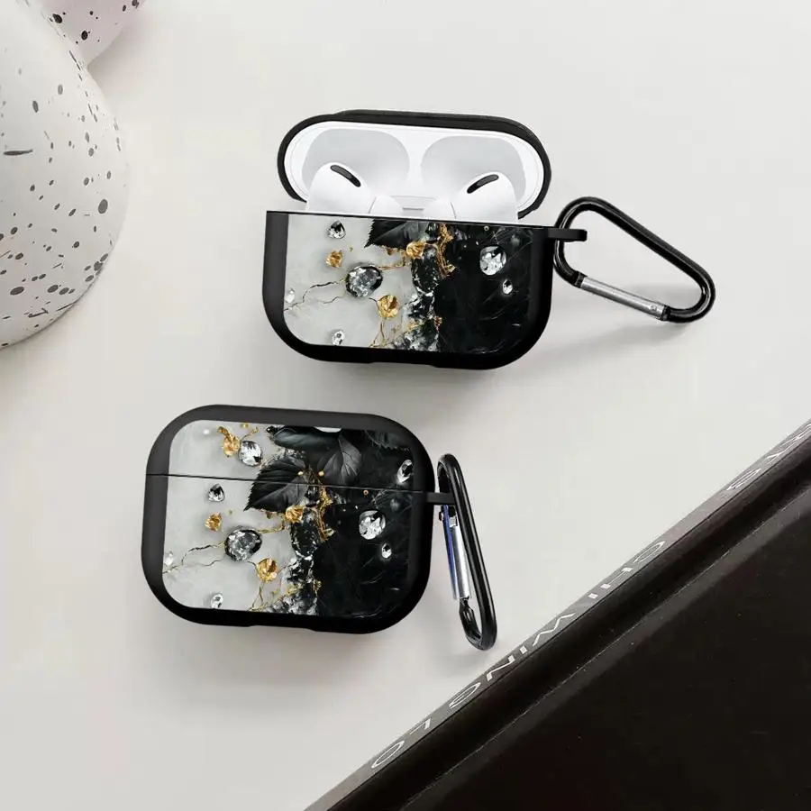 

Модные чехлы для наушников с мраморным узором и цветами для Airpods 1, 2, Pro, Pro3, 3 Pro2, 4