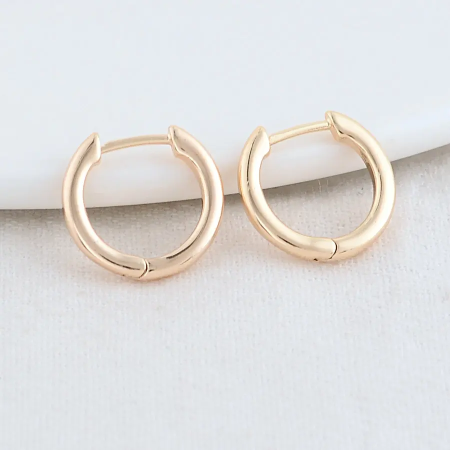 6PCS 14.5MM 17MM 14K Gold Color Brass Round Earrings Hoops High Quality Jewelry Making Supplies Diy Findings Accessories