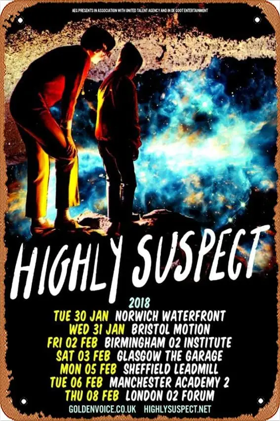 Highly Suspect Poster 2 Poster 8 x 12 Inches - Retro Vintage Metal Tin Sign for Home Bar Pub Garage Decor Movie Gifts