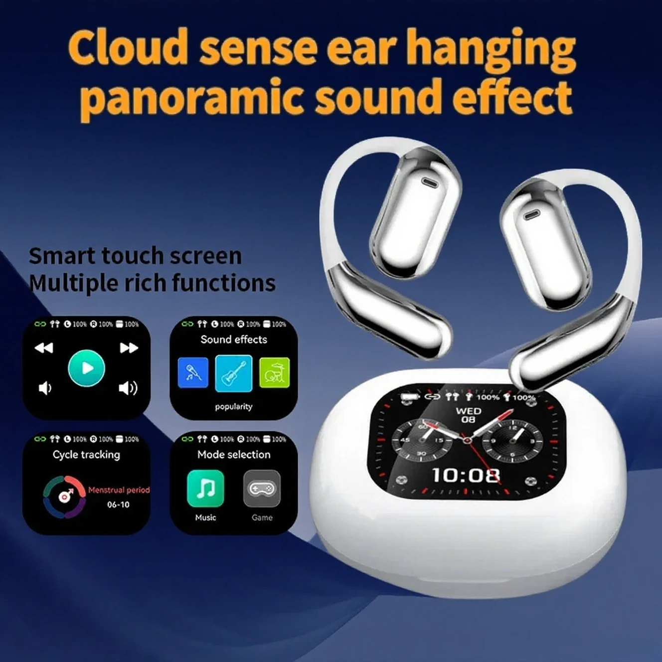 Q31 Pro OWS توصيل الهواء - خطاف أذن مفتوح مع صوت بانورامي ووضع صحي للإناث عمر بطارية طويل لتتبع اللياقة البدنية/اللياقة البدنية