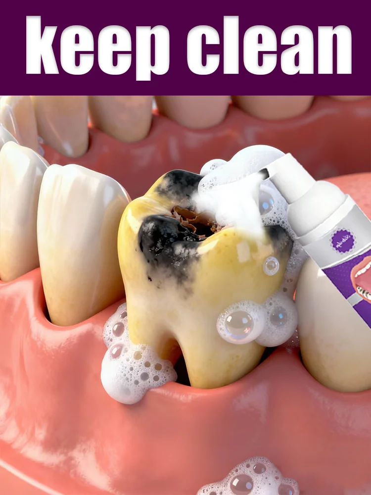 

Cleaning mousse targeting black discoloration and fading