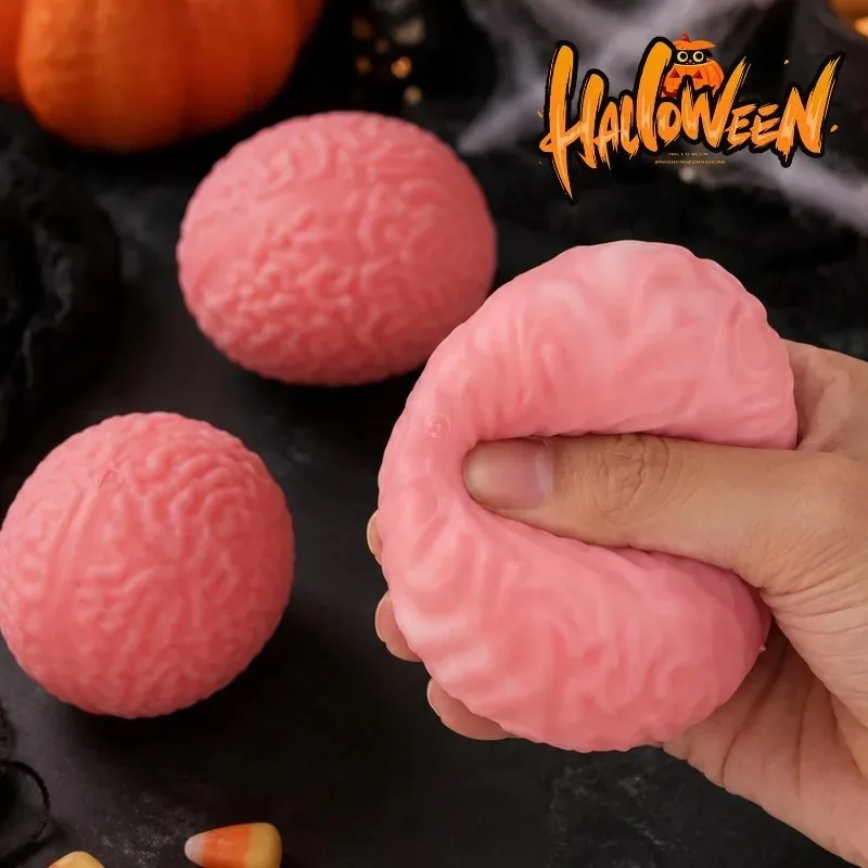 Brain Stress Balls Resistance Fidget Toys Sensory Stress Relief Anxious Therapy Toys Rebound Pinch Squeeze Ball for Kids Aldult