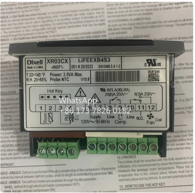 

1PC DIXELL New Original Genuine Temperature Controller XR03CX-4N0F1 Bulk Packaging