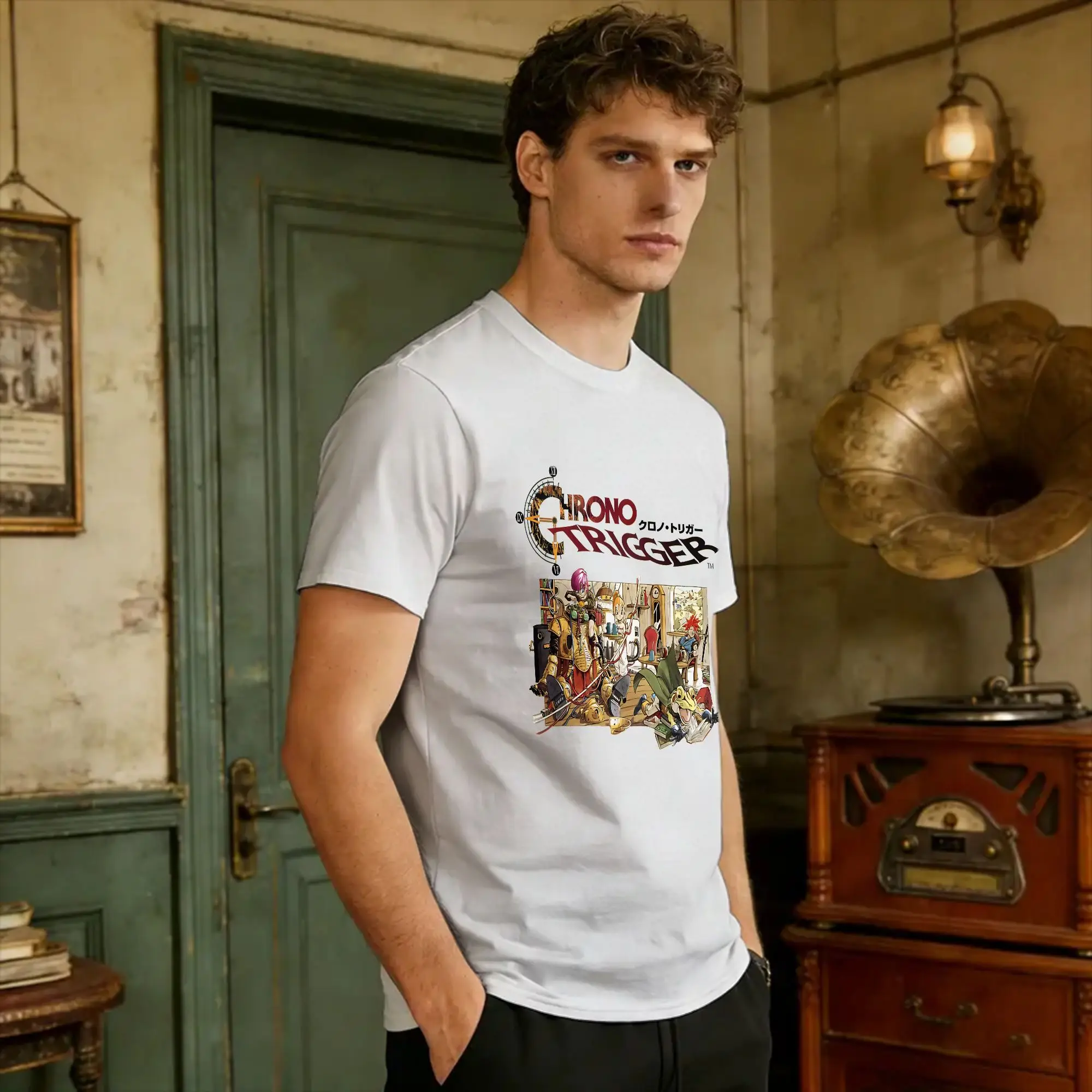 Oversized T Shirt Chrono Trigger  100% Cotton T Shirts  Fashion Tshirt for Men Summer Y2K Fun Pattern Short Sleeve Clothing