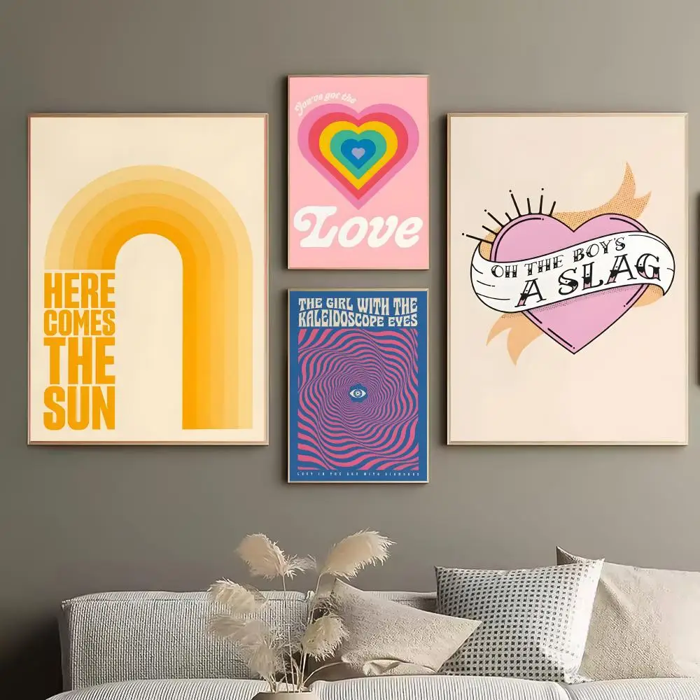 Minimalism Music Typography Ar Bright Room Aesthetic PVC Quick Wall Fix Modern Wall Accent Easy Home Makeover Poster