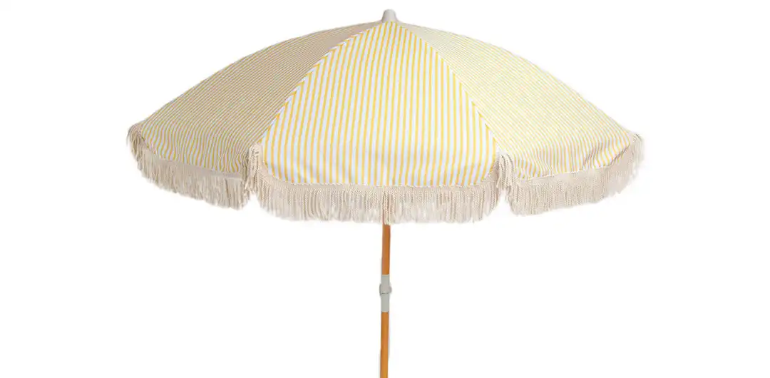 Large Size Custom Color UV Sun Protection Beach Umbrella Modern Design Waterproof Polyester Outdoor Furniture Promotional Item