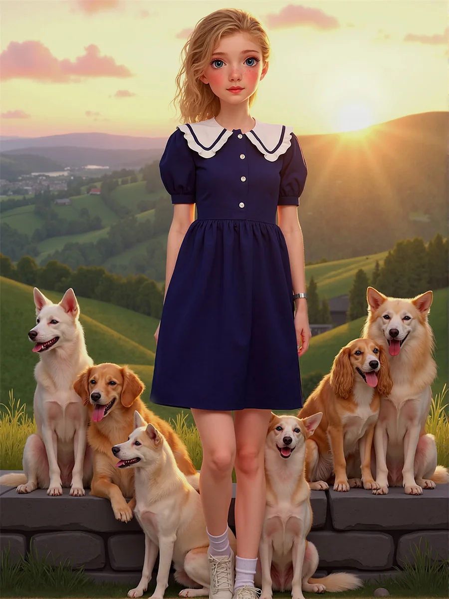 Abito da donna in stile giapponese azzurro cielo dolce cotone lino poliestere rayon raso di seta chiffon garza tulle rete tessuto modale cupro