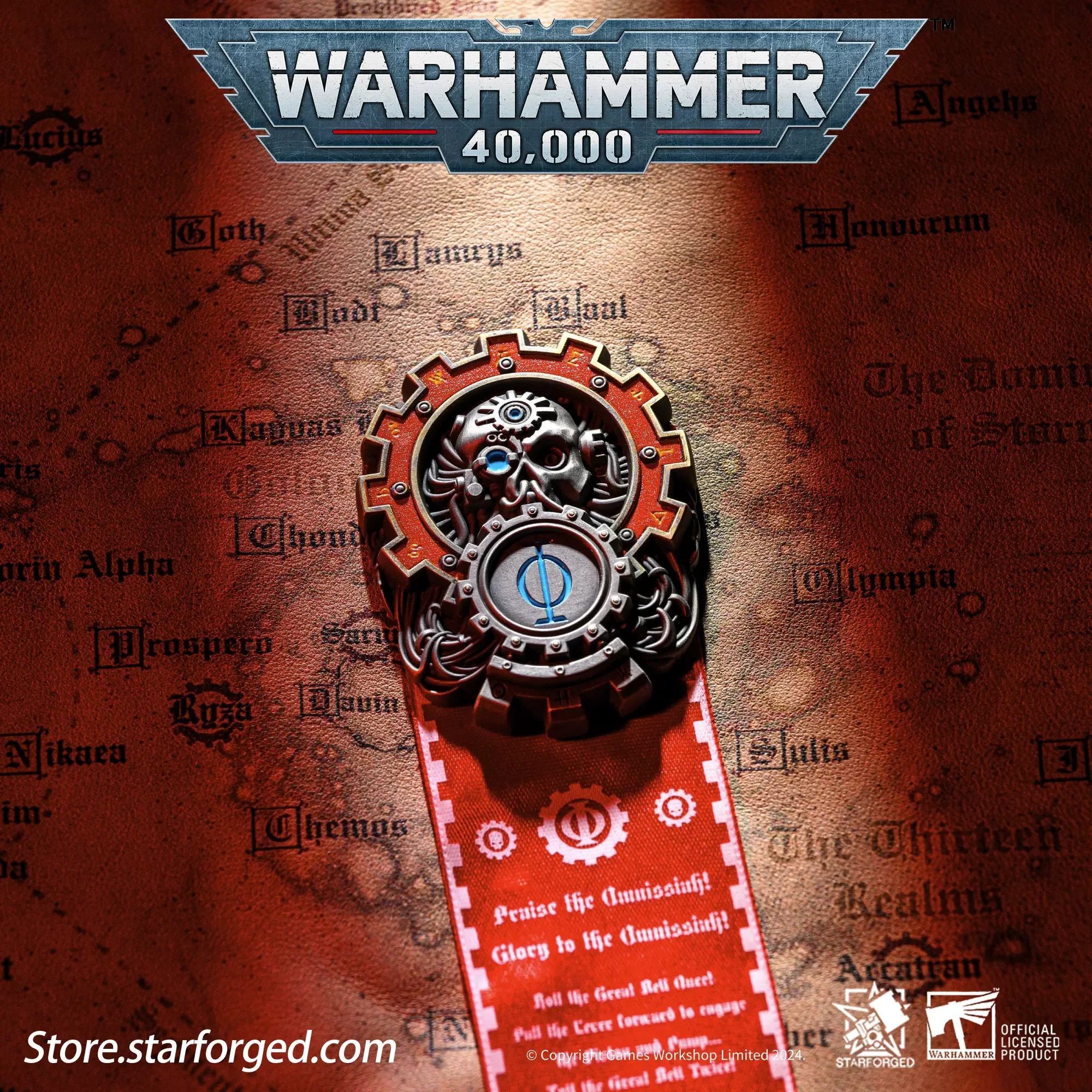 Starforged Warhammer 40K Game Peripherals God of All Machines Seal of The Omnissiah Mark Badge Animation Game Gift