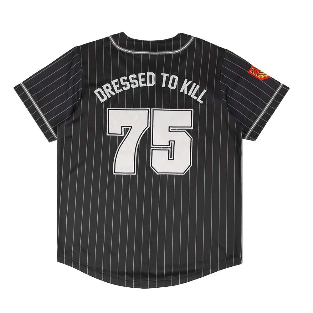 DRESSED TO KILL HOME Baseball JERSEY Band Kiss Heavy Mental Fashion Shirts Kurzarm-Sommeroberteile mit Knöpfen und Aufdruck – Detail 4