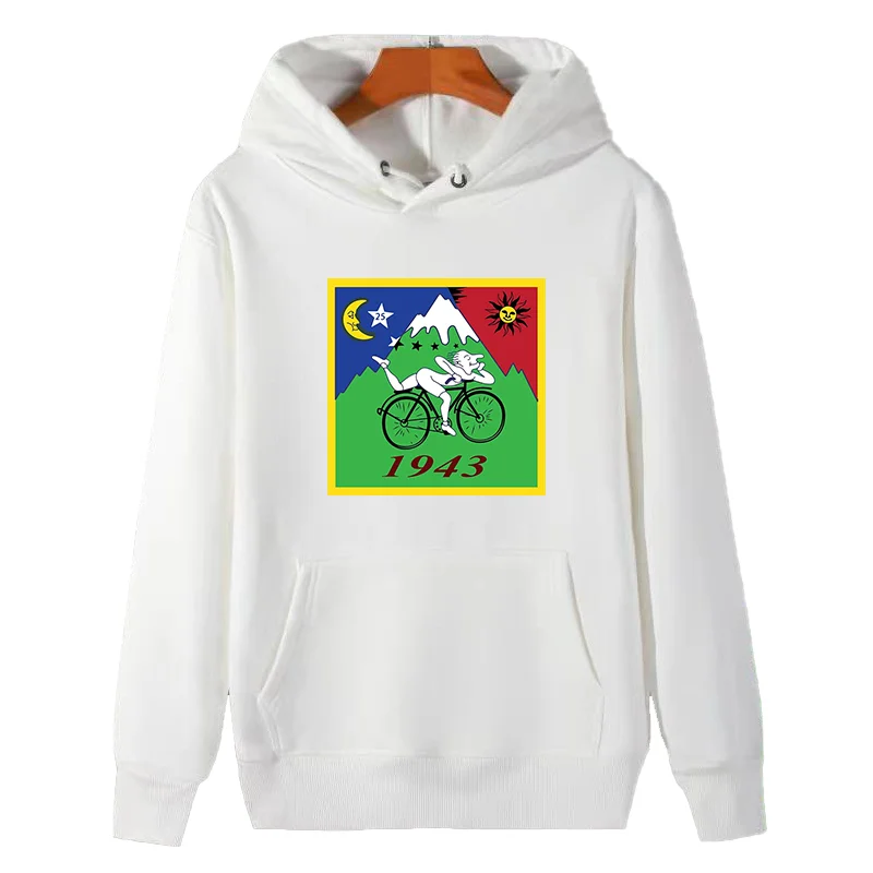 Bicycle Day Bike Trip 1943 Lsd Acid Dr Albert Hofmann graphic Hooded fleece hoodie winter thick sweater hoodie Men's sportswear