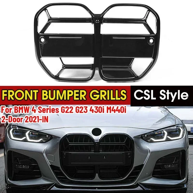 

Replacement CSL/M4 Style Front Bumper Kidney Racing Hood Center Grille For BMW 4 Series 2 Doors Coupe G22 G23 2021-IN 430i 440i