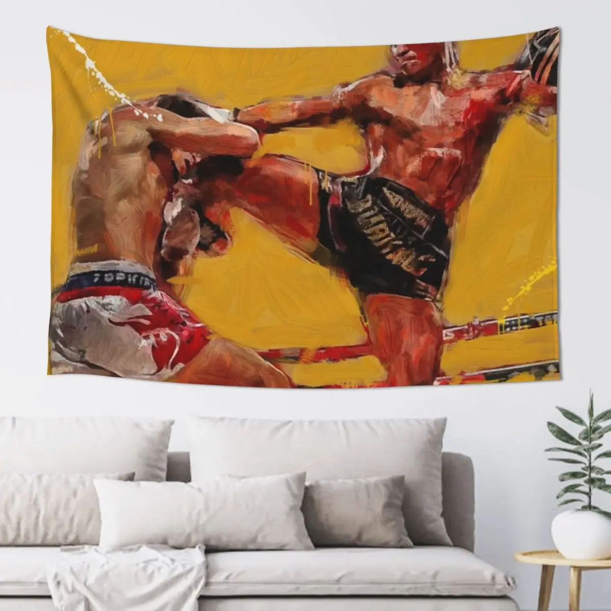 

Muay Thai 012 Tapestry Wall Decor Hanging House Decoration Decoration For Rooms Outdoor Decor Tapestry