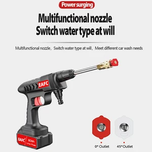 Portable wireless car washer, high pressure water gun, 21v MAKITA battery washing machine, 300W, 60bar, 20000mah 9 Main Washer Sales High Pressure Battery - №6