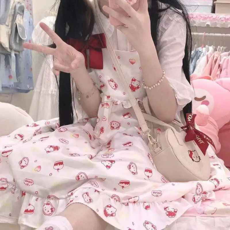 

Новое поступление: Милое платье Sanrio Hello Kitty в стиле кавайи с бретелями, свободного кроя, в стиле принцессы, простое, модное, с креативным принтом, хит продаж