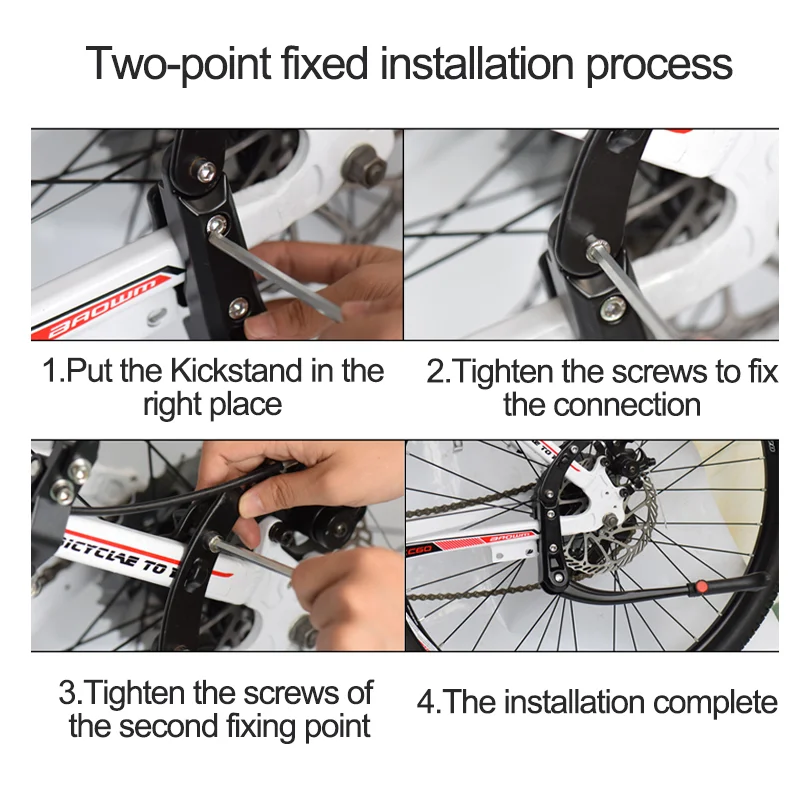 MTB Road Bicycle Kick Stand Aluminum Kickstand 24/26/27.5/29/700C Adjustable Mountain Bike Support Side Rear Parkingrack