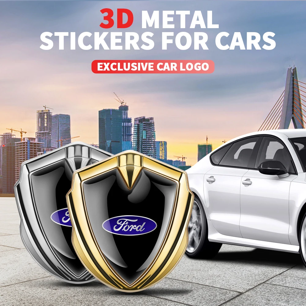 3D-Metall-Autoaufkleber, individuelle Embleme, Auto-Styling-Dekor-Zubehör für Ford Focus 2 MK2 Fiesta Mondeo Galaxy Falcon Mustang