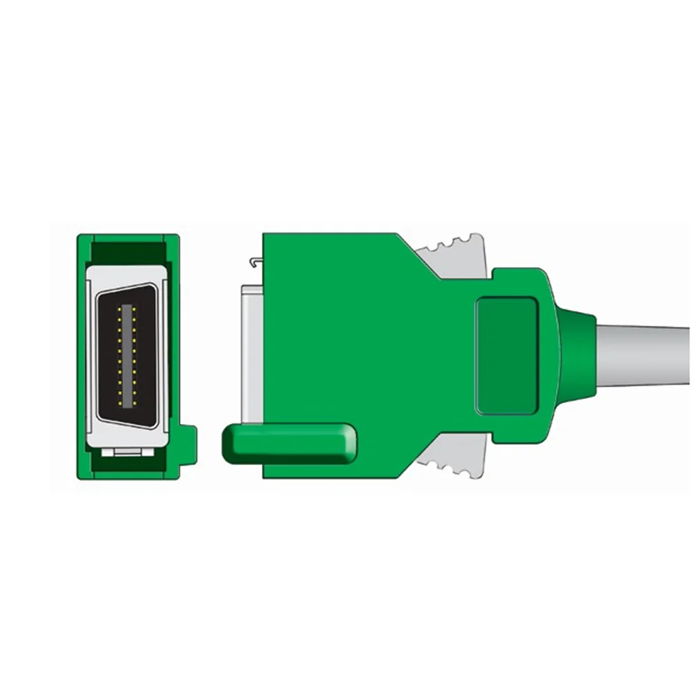 Цельный ЭКГ-кабель Ekg кабель Iec 3 поводка 5 поводков защелкивающийся зажим ЭКГ свинцовые провода для Nihon Kohden Opv-1500 20pin Mornitor Machine