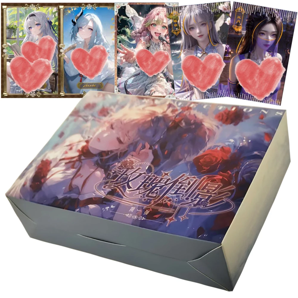 

Original Rose Reflection Card for Child Furina Lumine Popular and Lovely Beautiful Girl Limited Game Collection Card Kids Toys
