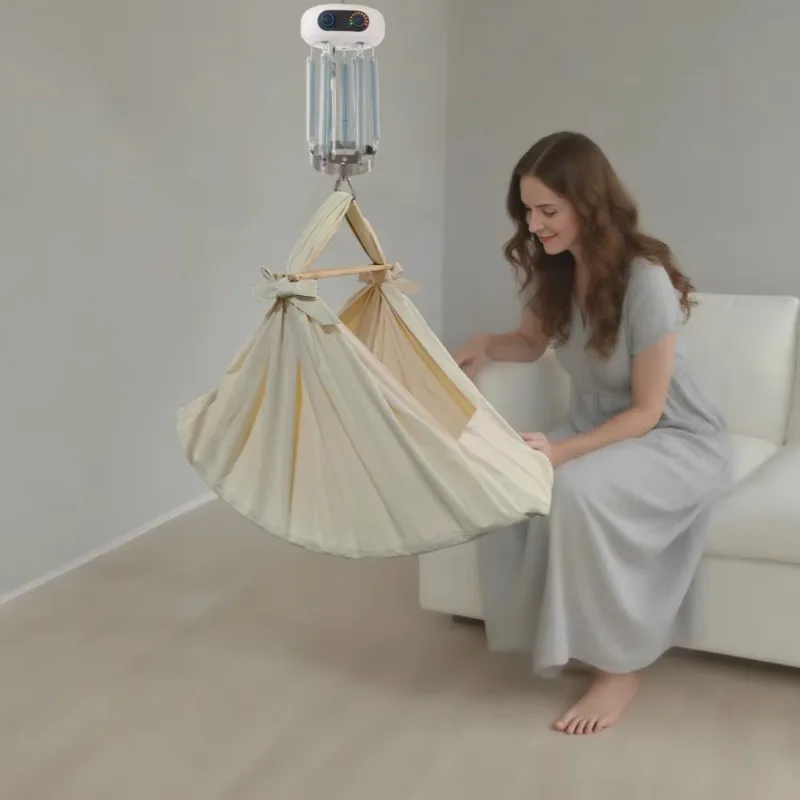 Electric collapsible cradle hammock modern design, spring cradle in outdoor living room or gym
