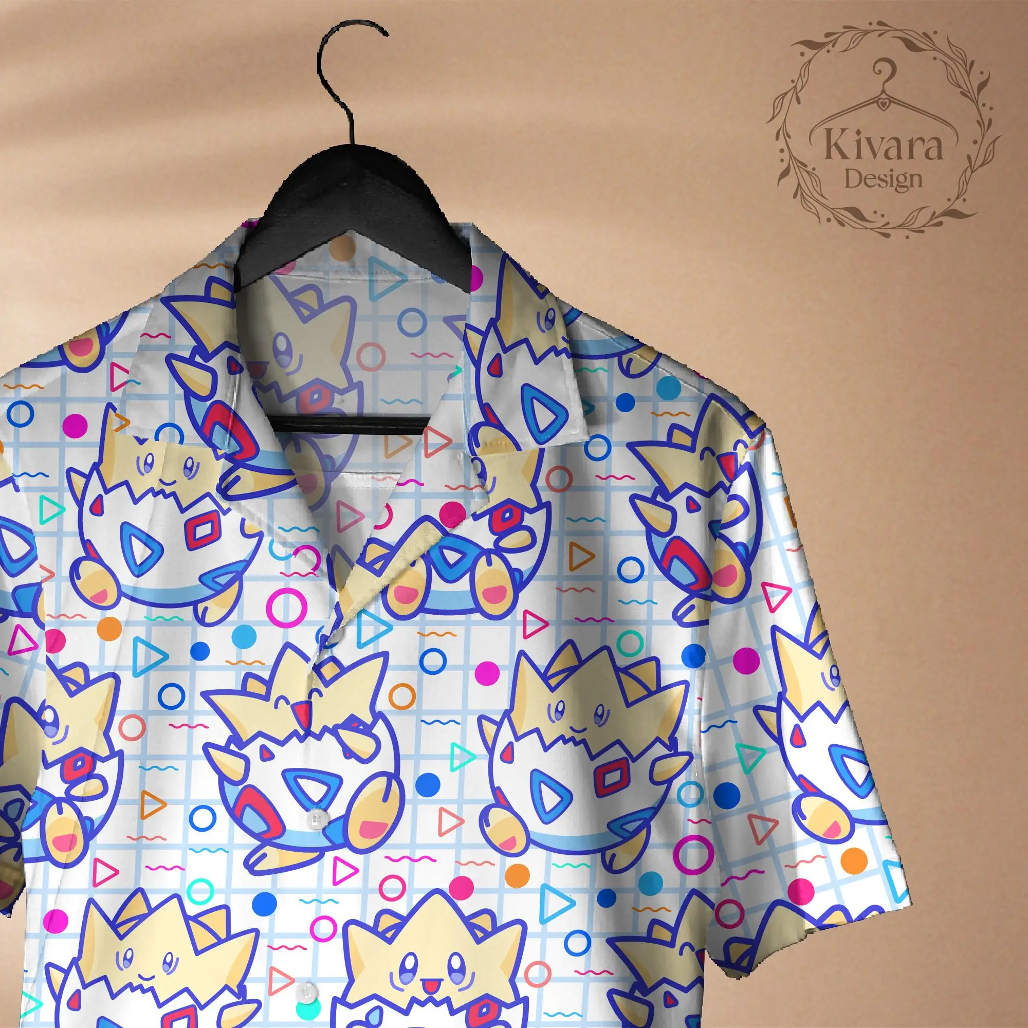 Pokémon Togepi Hawaiian Shirt Togepi Anime graphic Vacation Apparel Summer Men's T-Shirt Children's Clothing Tee Y2k Woman ﻿ view 5