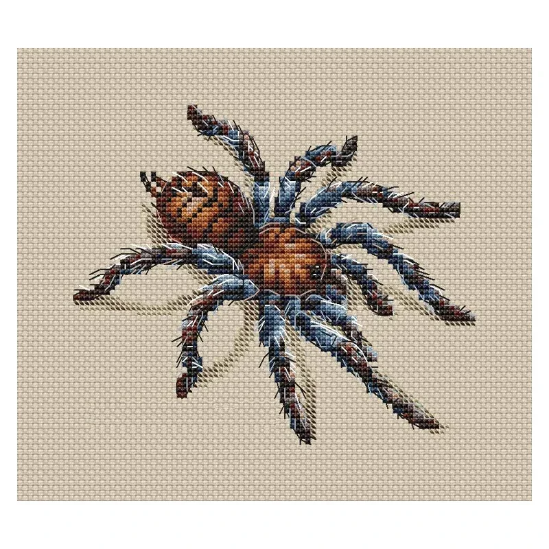 Amishop Gold Collection Counted Cross Stitch Kit Insect Unicorn Beetle Scorpion Spider Longicorn Embroidery Home Decorate DIY