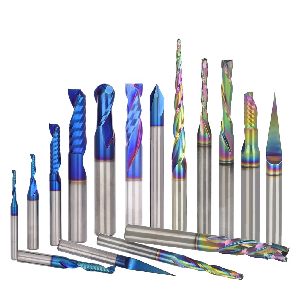 Weix Extreme Uselife Coated Carbide numerical control milling cutter woodworking cutter router drill set