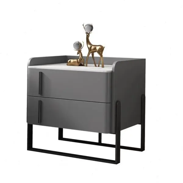 

Bedside table, simple, modern, light luxury, storage, slate, Nordic, leather art