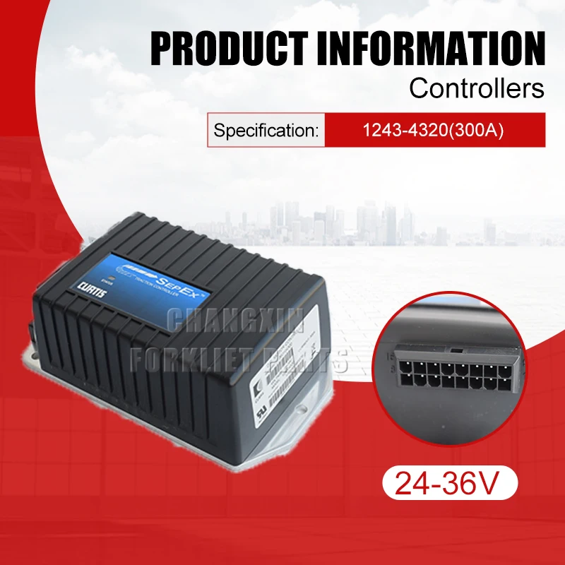 Curtis PMC 1243-4320 DC SepEx Controller 24/36V 300A für Gabelstapler-Stapler-Palette
