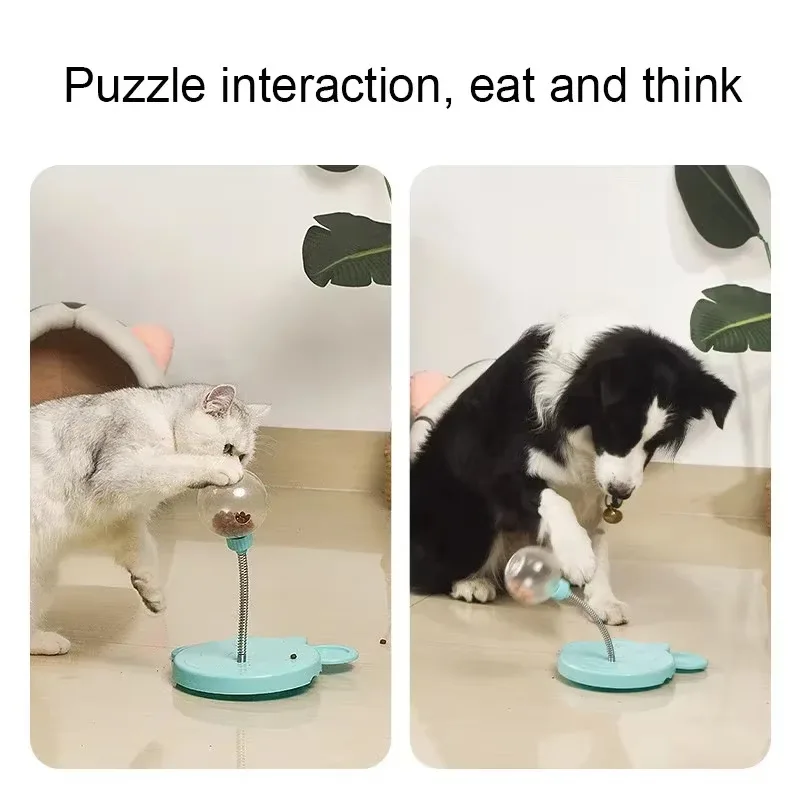 

Pet Puzzle Food Leaking Ball Toy With Catnip Cat Dog Feeder Fun Kitten Puppy Playing Pet Supplies Accessories Slow Feeder Ball