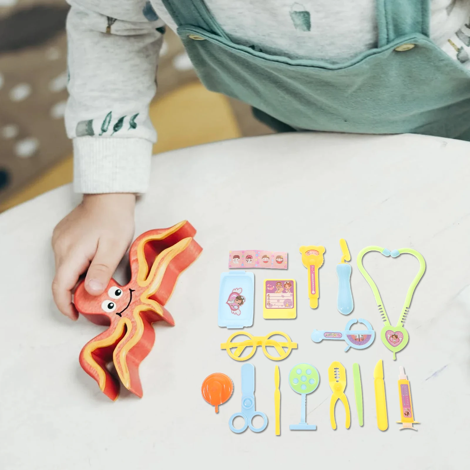 Stethoscope Set Simulation House Toys Medical for Kids Play Kitchenware First Aid Equipment