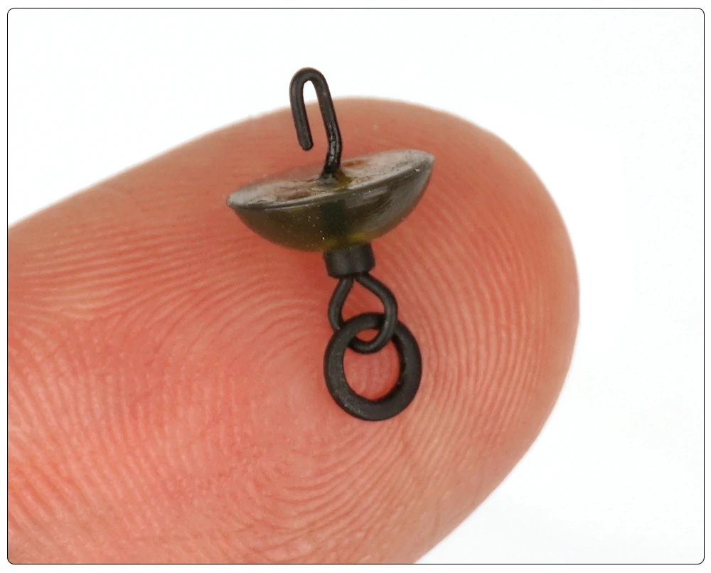 Hirisi AS009 20 Stück Karpfenangel-Schnellwechselwirbel mit Gummi-Schirmwirbeln für Ronnie Rig Terminal Tackle Zubehör – Detail 2