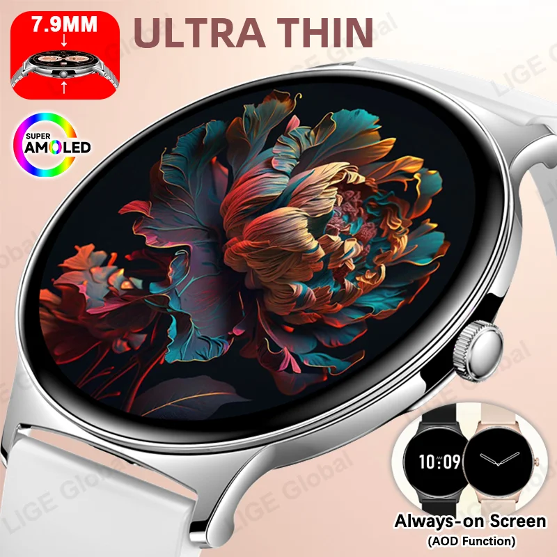 

Новые ультратонкие модные женские смарт-часы LIGE с функцией Always-On Display (AOD), AMOLED-экраном, Bluetooth-вызовами, спортивными функциями и фитнес-трекером. Идеальный подарок для женщин.