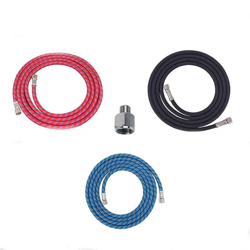 

47.24inch Nylon Braided Airbrush Hose Set with 1/8" & 1/4" Fittings for Airbrush and Air Compressor Connection