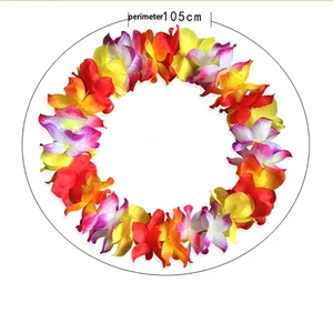 Hawaiianische künstliche Blumenkette, Aloha Luau, Hawaii thematische Party Girlande, Strandhochzeit, Geburtstagsdekoration, 10pcs 10 Hauptriebendekoration - №5