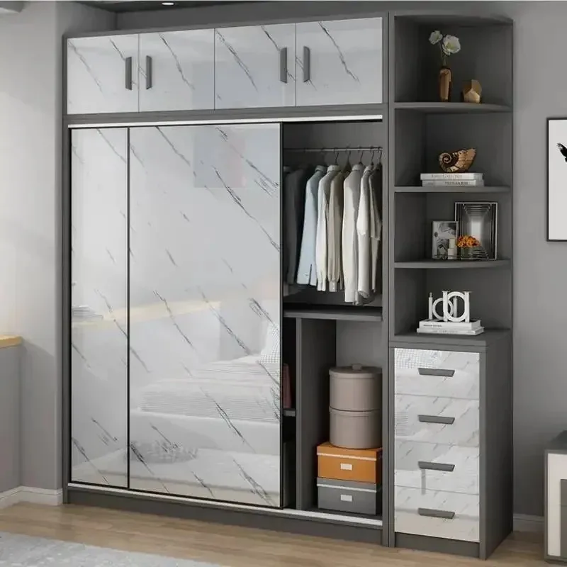 

Luxury Sliding Doors Wardrobe Closet Modular Modern Organizer Storage Wardrobes Multiple Purpose Szafa Na Ubrania Furniture Home
