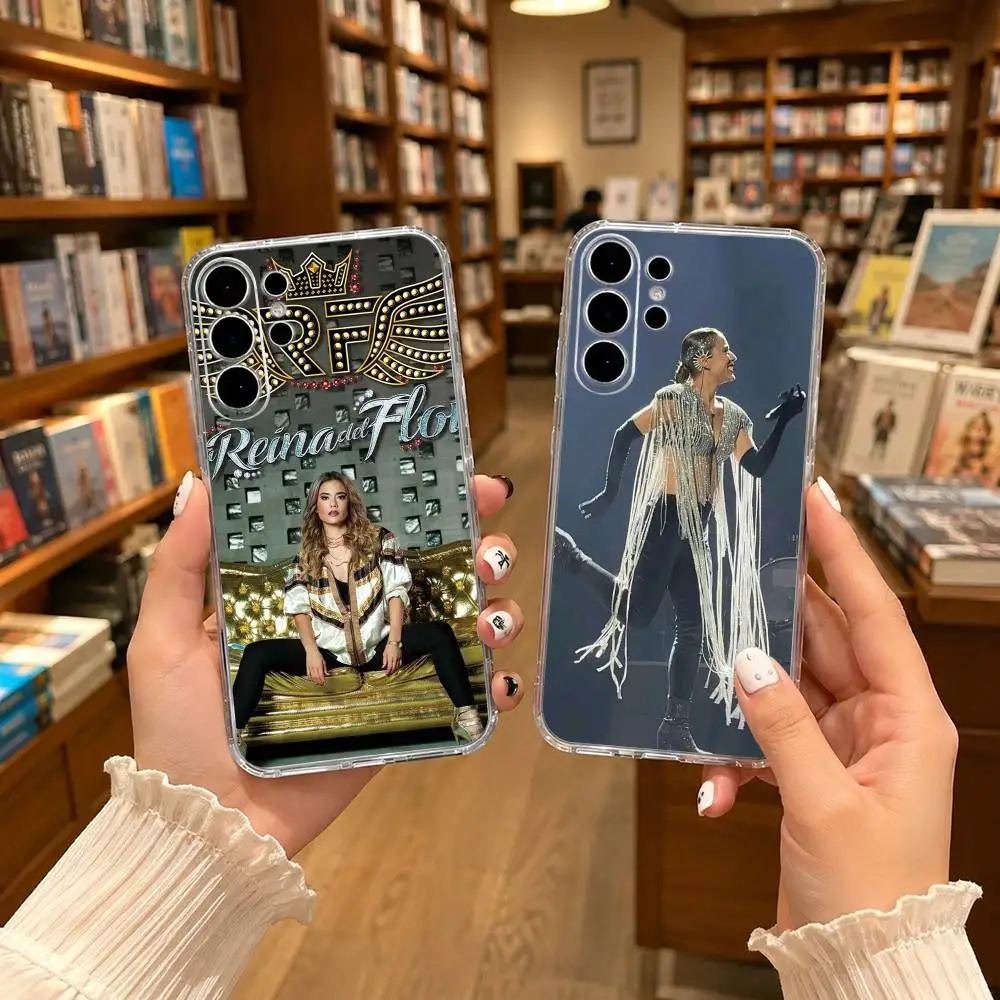 La Reina Del Flow Clear Hard Phone Case For Samsung S25,24,23,22,21,10,9,Ultra,Plus,Lite Transparent Cover