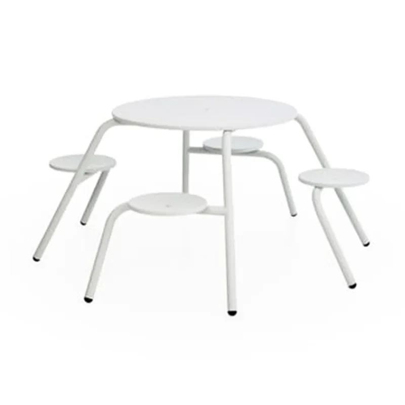 

Outdoor one-piece metal table and chair combination garden courtyard seat park scenic outdoor open-air waterproof commercial ta