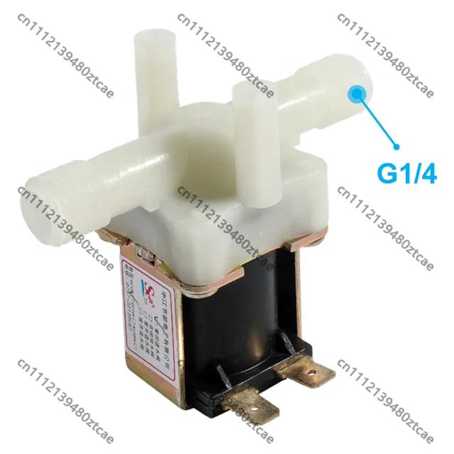 Medium Pressure Plastic Solenoid Valve, G1/4 Thread 12V DC Universal Control Electromagnetic Valve, General Purpose Fitting
