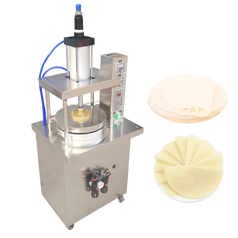 

Pneumatic Flour Tortilla Pizza Dough Pastry Press Machine Flour Tortilla Stainless Steel Dough Pancake Press Flattening Machin