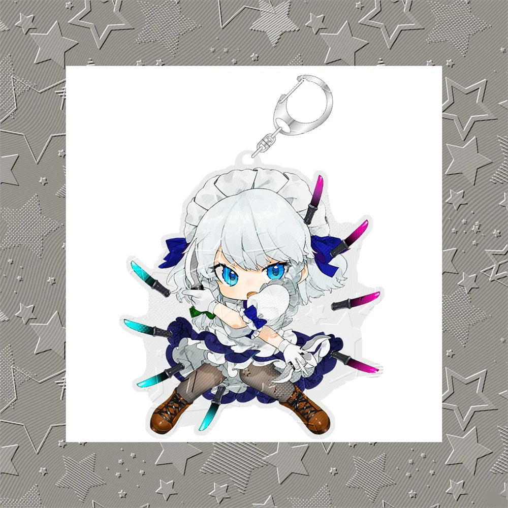 6cm Anime Project Acryl Touhou Project Model Keychain Cosplay Charme Karakters Ornament Accessoires Goederen Collectie Geschenke