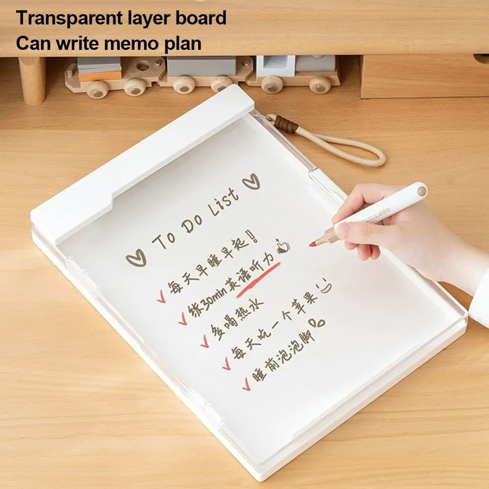 

Plastic Document Storage Box Dust Proof Multifunctional File Organizer Stackable Transparent Archive Box Document Management