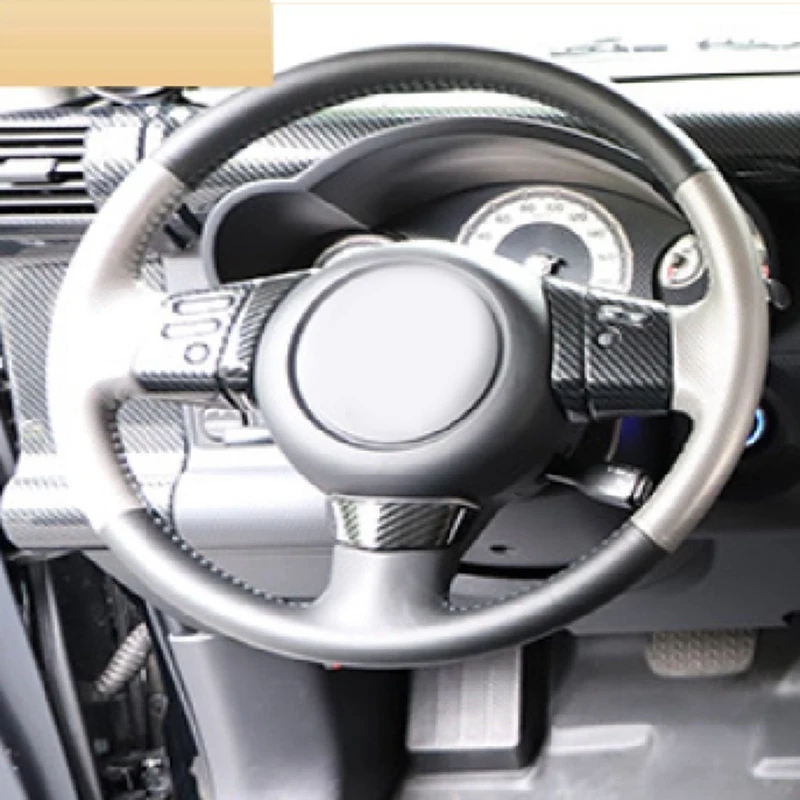 For Toyota FJ Cruiser Car Steering Wheel Trim Cover Decoration Protection 3D Steering Wheel Stickers Auto Styling Accessories