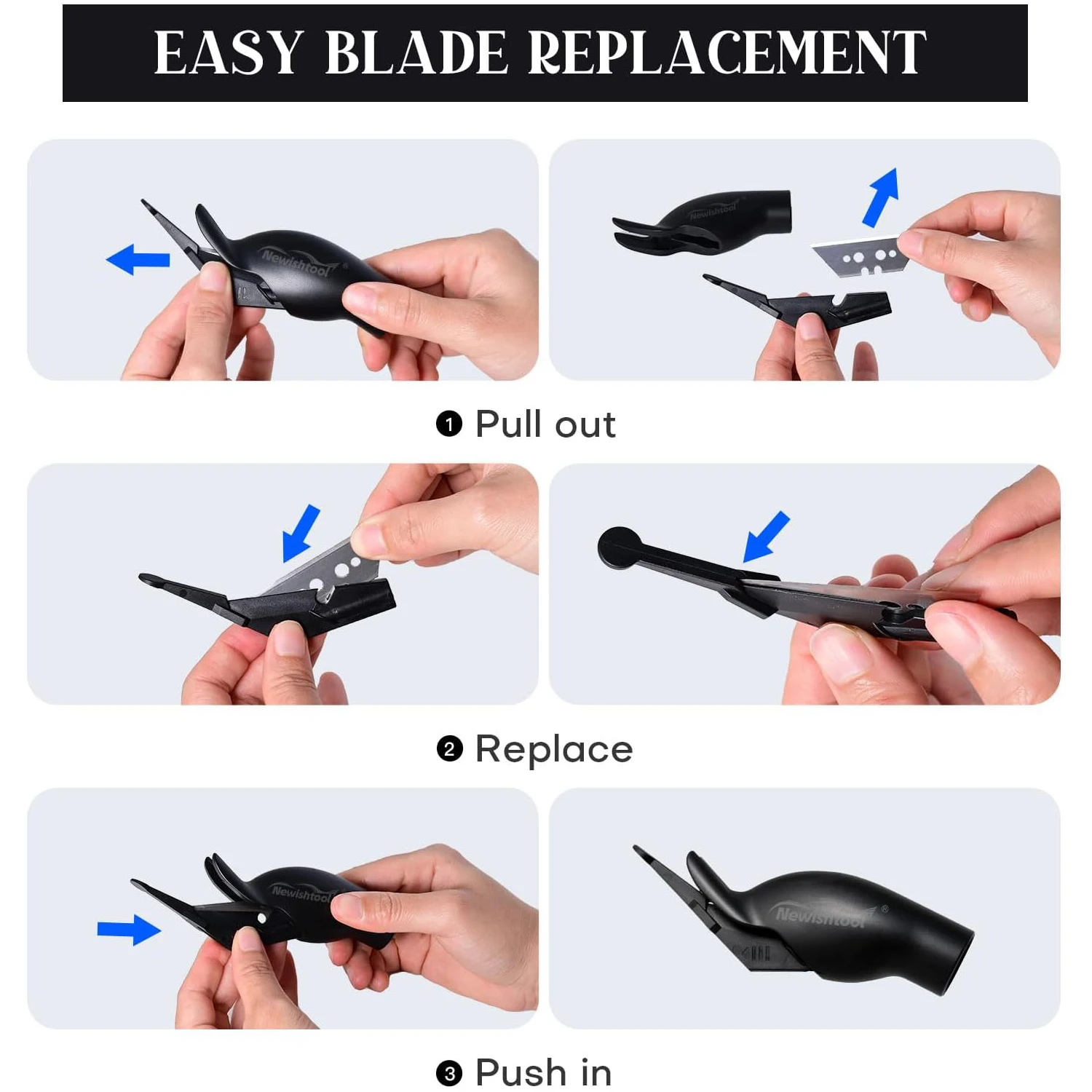FOSHIO 11-Inch Long Handle Vinyl Film Knife With 10pcs Metal Blades Car Wrap Window Tint Decals Straight Line Slitting Cut Tool