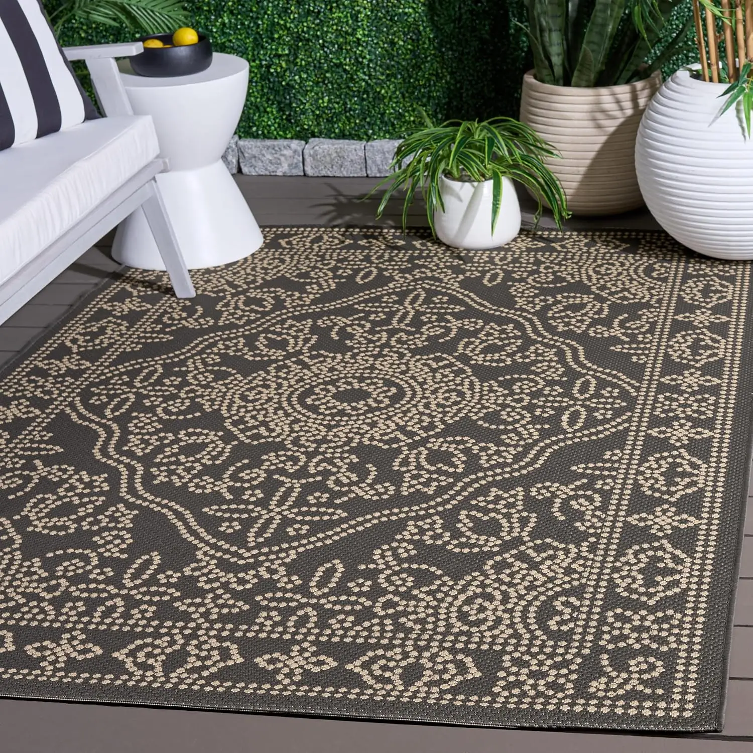 Washable Rug Outdoor Courtyard Collection - 5'3