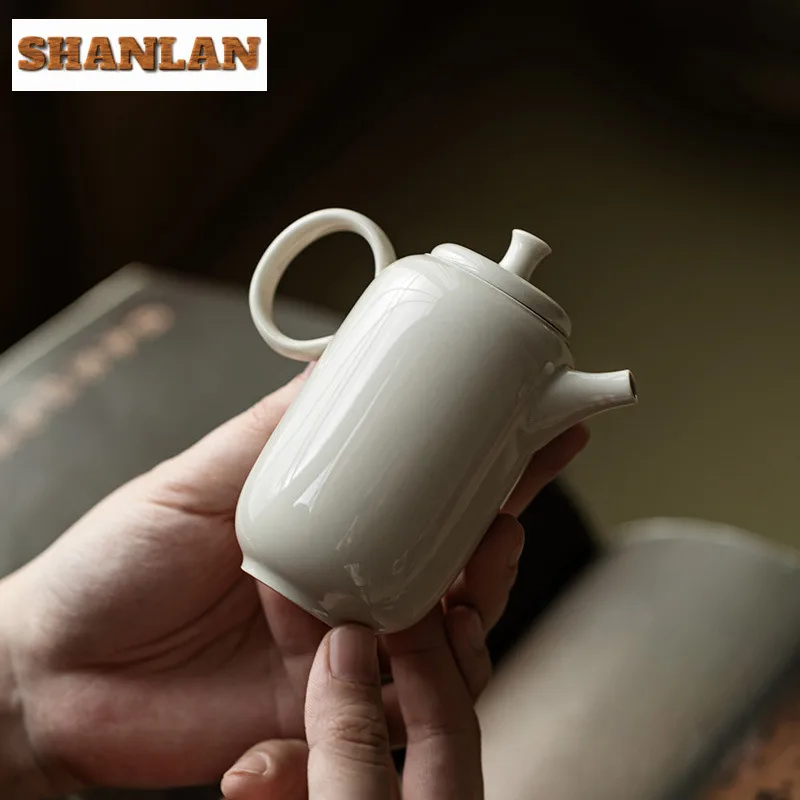 165ML Plant Ash Gray Glaze Teapot Creative Tea Infuser Pot Tea Maker Kettle With Ball Hole Teaware Accessories Decoration Craft view 2
