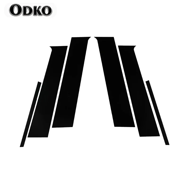 Garniture de porte et fenêtre, poteaux de pilier, colonne BC, autocollant extérieur pour Mitsubishi Lancer Sedan/EX/Galant Fortis 2008 – 2017, 6 pièces