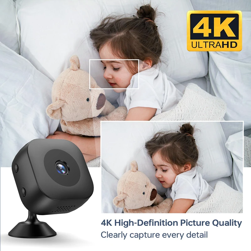4K Mini-Kamera WiFi IP/AP Fernüberwachung Tragbarer mobiler Erkennungs-Camcorder Smart Home Surveillance Sicherheitskamera 2025, NEU