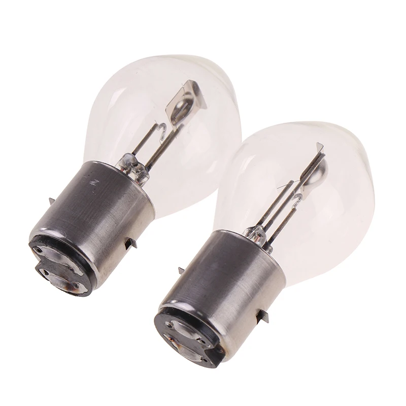 2PCS Halogen Headlamps Bulbs ATV Moped Scooter Lights 12V 35W B35 BA20D Motor